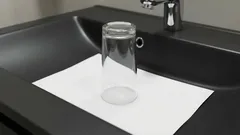 Varför lägger vissa människor ett pappersark och ett glas i diskhon innan de lämnar hemmet under en längre tid?