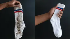 Tillsätt 4 matskedar i 3 liter vatten – då blir till och med dina äldsta strumpor vitare än snö